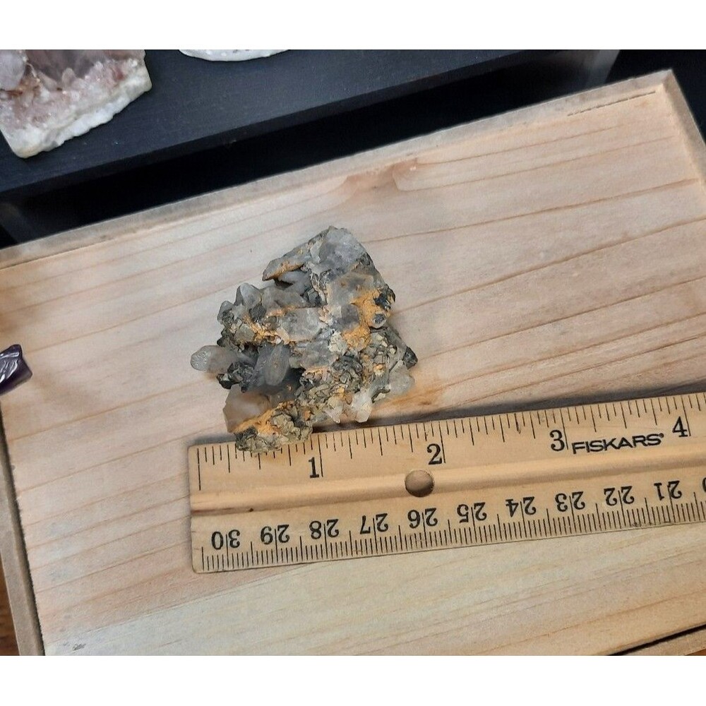 Natural Multi-Mineral Cluster: Quartz, Pyrite, Sphalerite with Golden Limonite - Picture 7 of 7